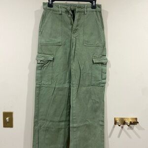 Cider Women Wide Leg Green Pants